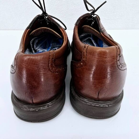 Sperry Men's Longwing Oxford Wingtip Shoes Brown 9 - Picture 6 of 9